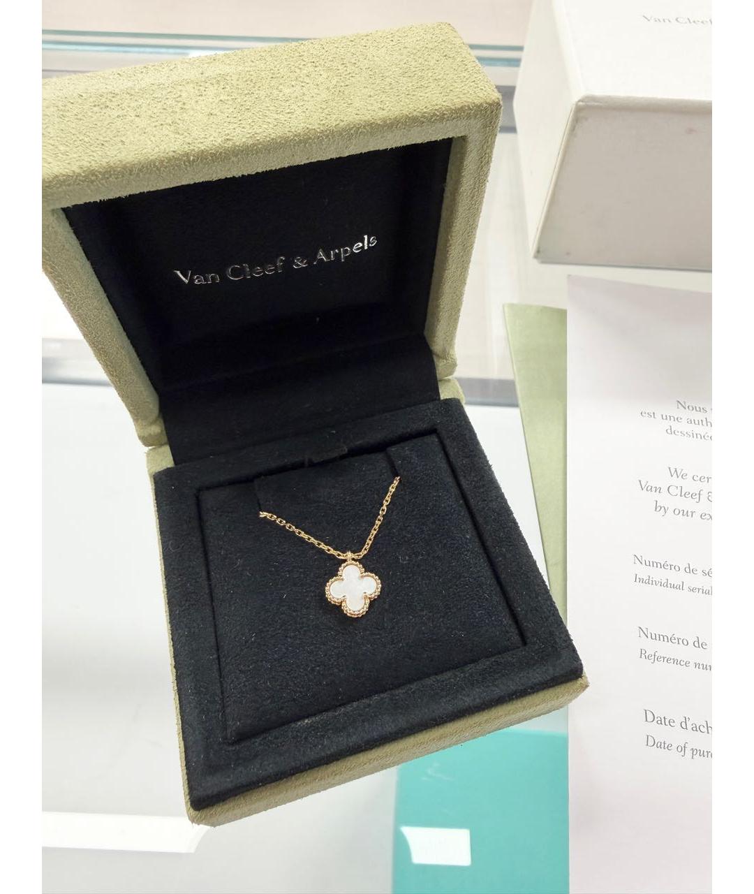 VAN CLEEF & ARPELS Белое колье из желтого золота, фото 5