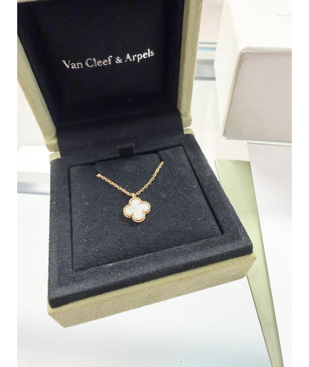 VAN CLEEF & ARPELS Белое колье из желтого золота, фото 2