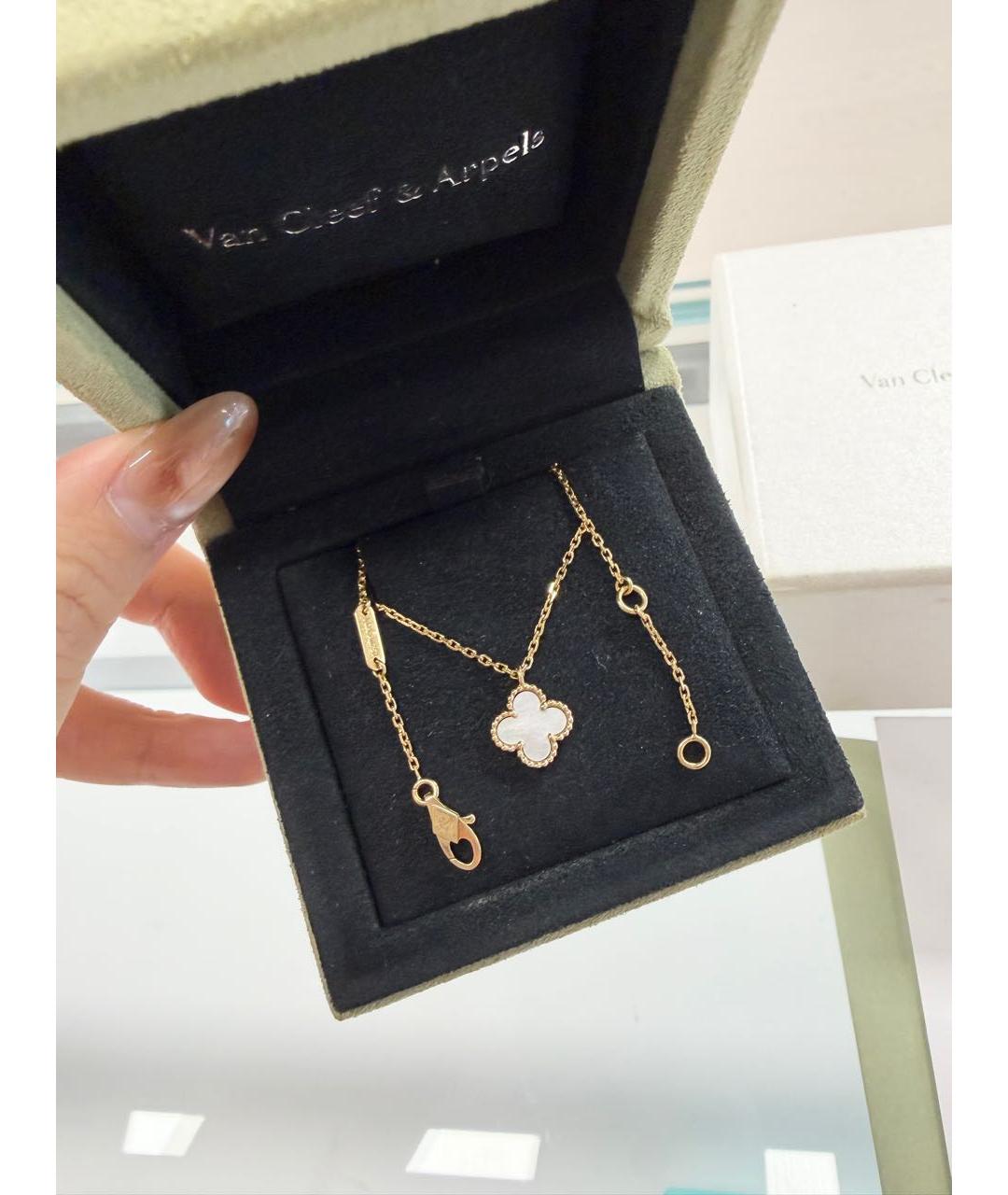 VAN CLEEF & ARPELS Белое колье из желтого золота, фото 3