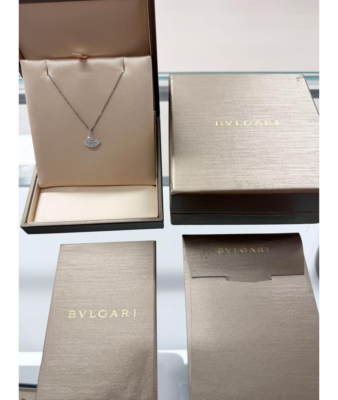 BVLGARI Белое колье из белого золота, фото 5