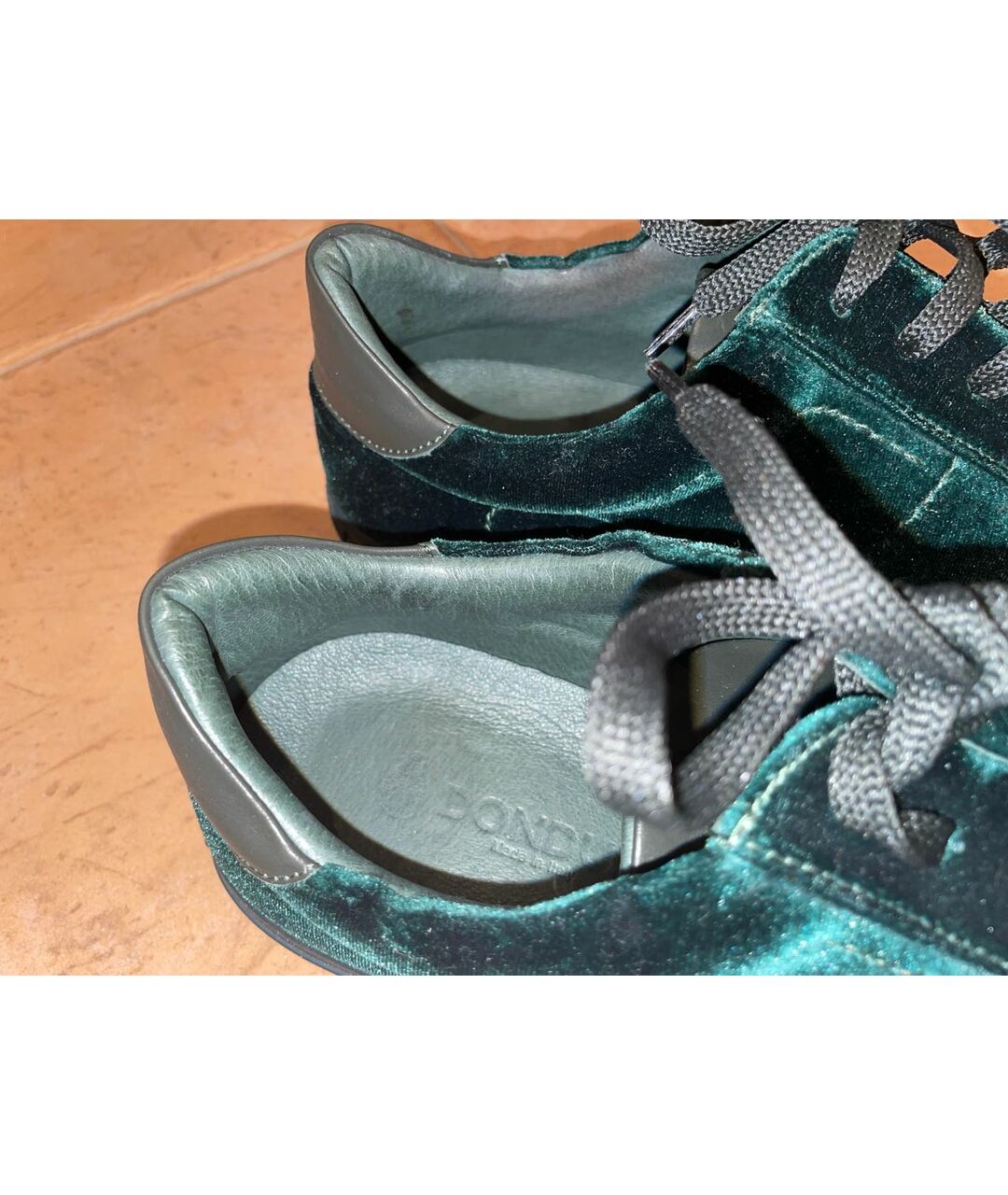 DONDUP Зеленые бархатные низкие кроссовки / кеды, фото 3