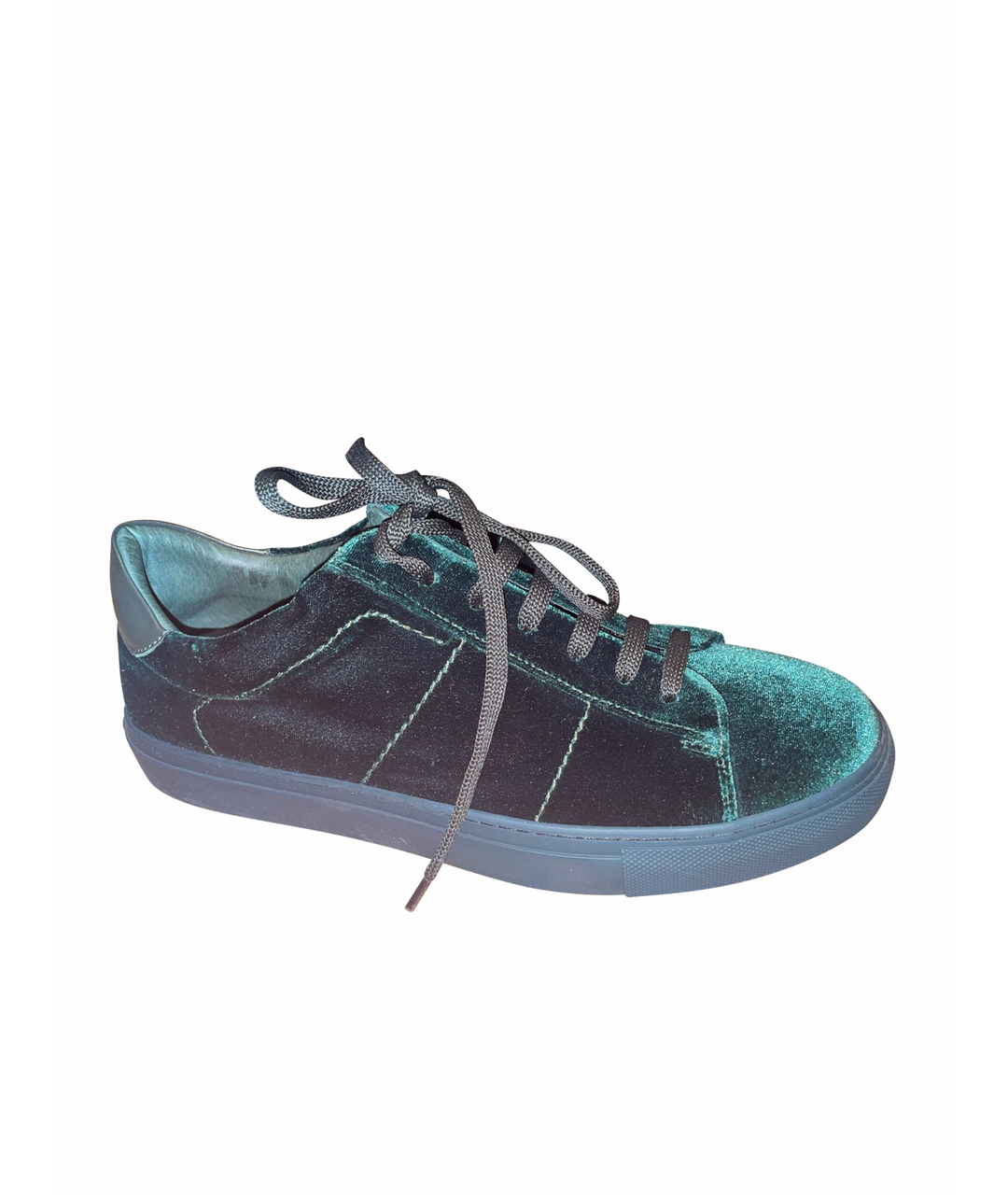 DONDUP Зеленые бархатные низкие кроссовки / кеды, фото 1