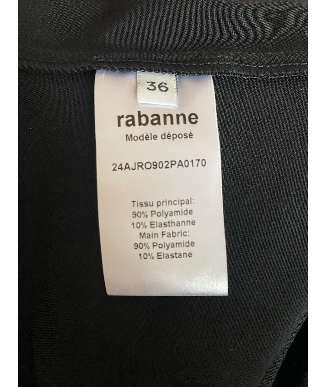 PACO RABANNE Черное полиамидовое вечернее платье, фото 5