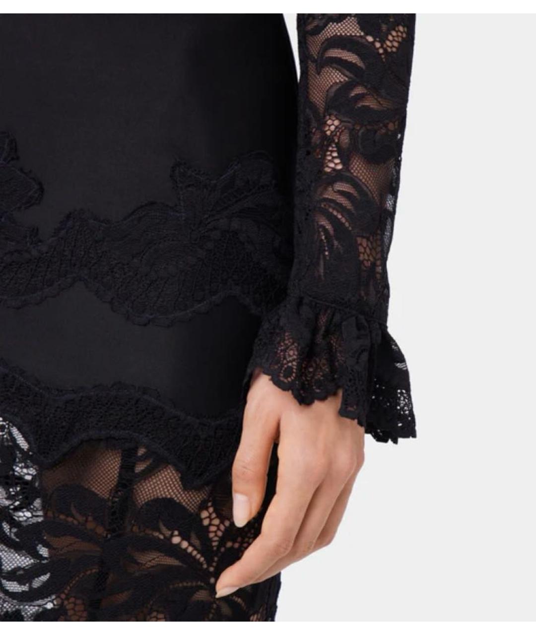 PACO RABANNE Черное полиамидовое вечернее платье, фото 4