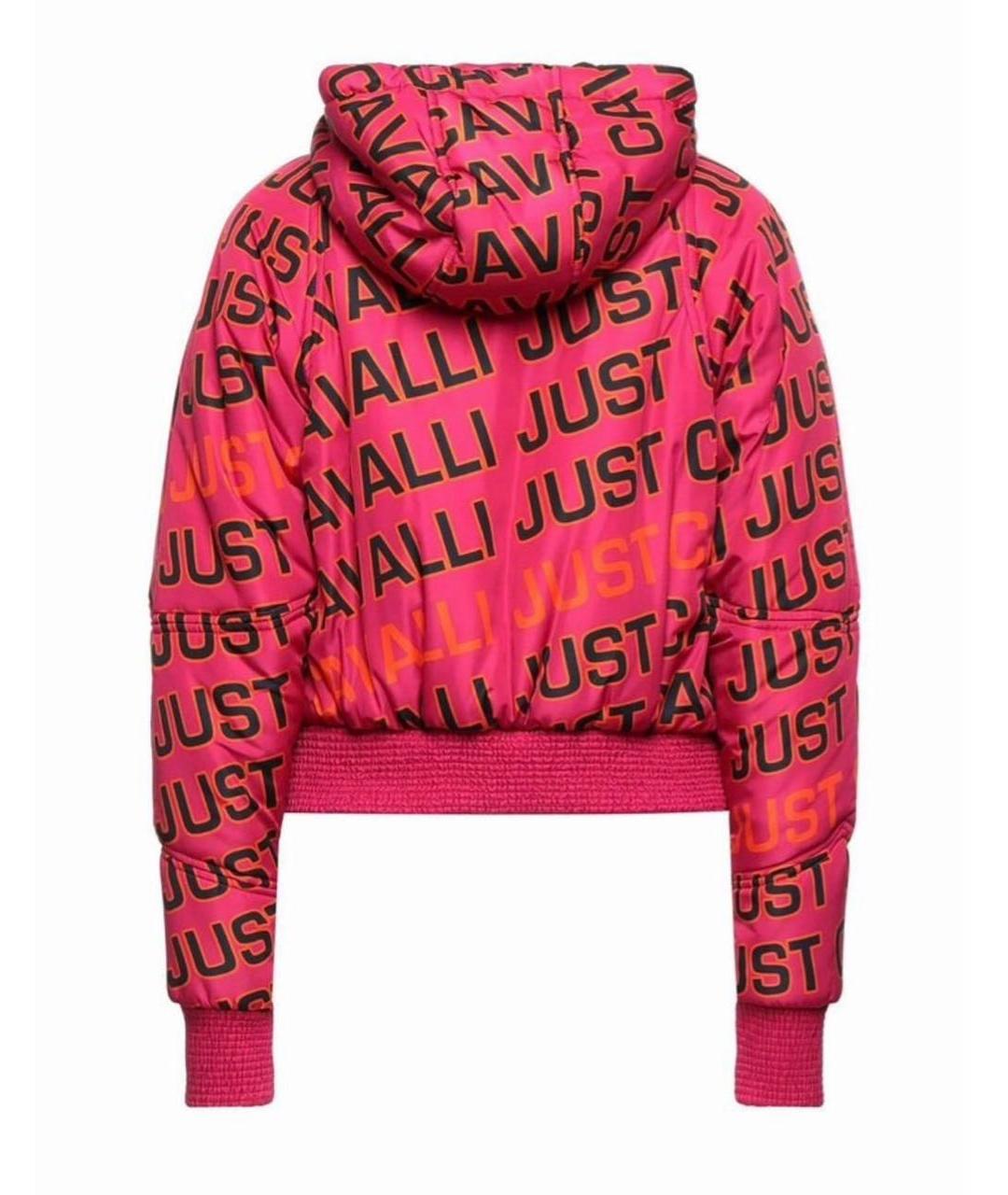 JUST CAVALLI Розовая полиамидовая куртка, фото 2