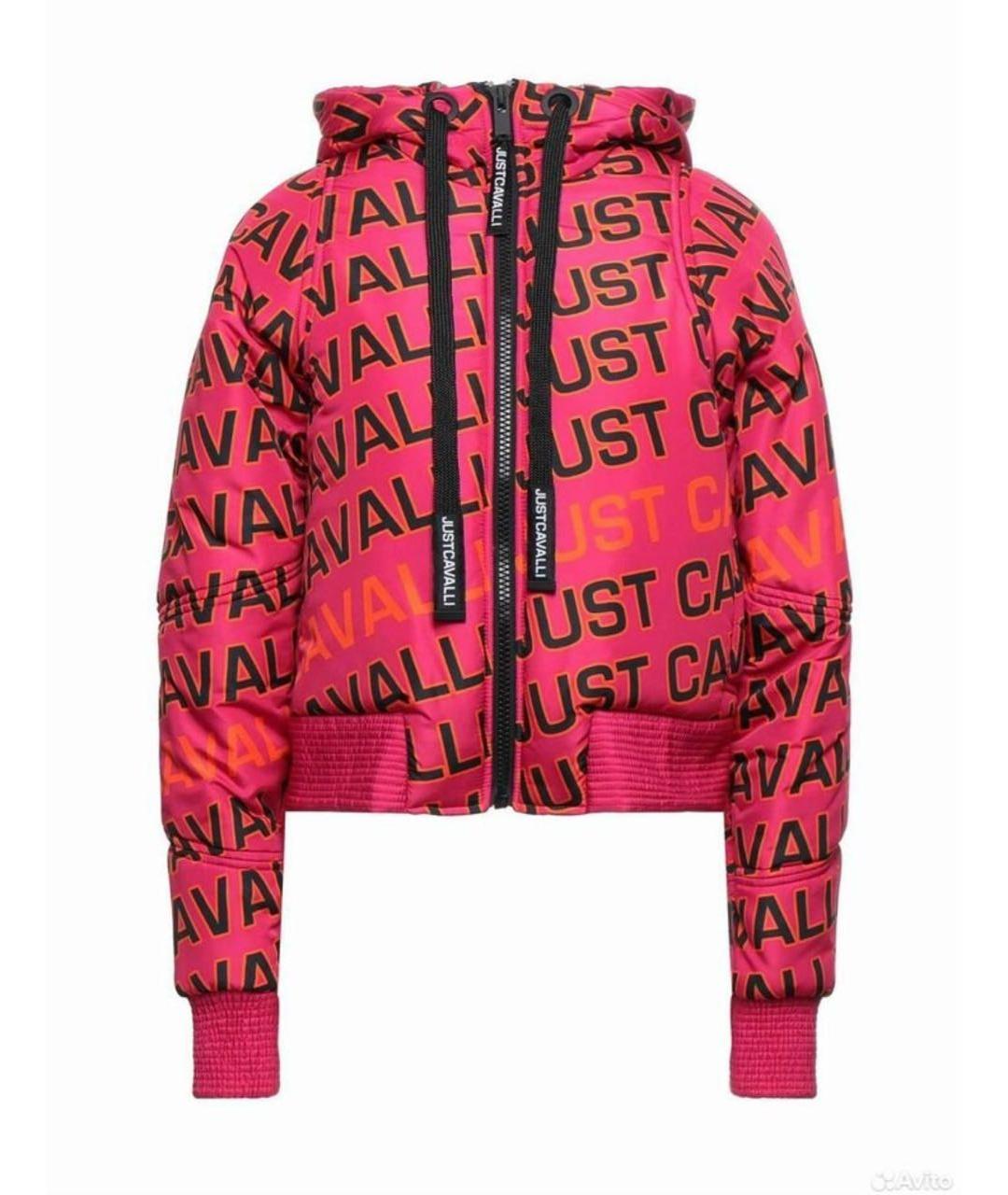 JUST CAVALLI Розовая полиамидовая куртка, фото 1