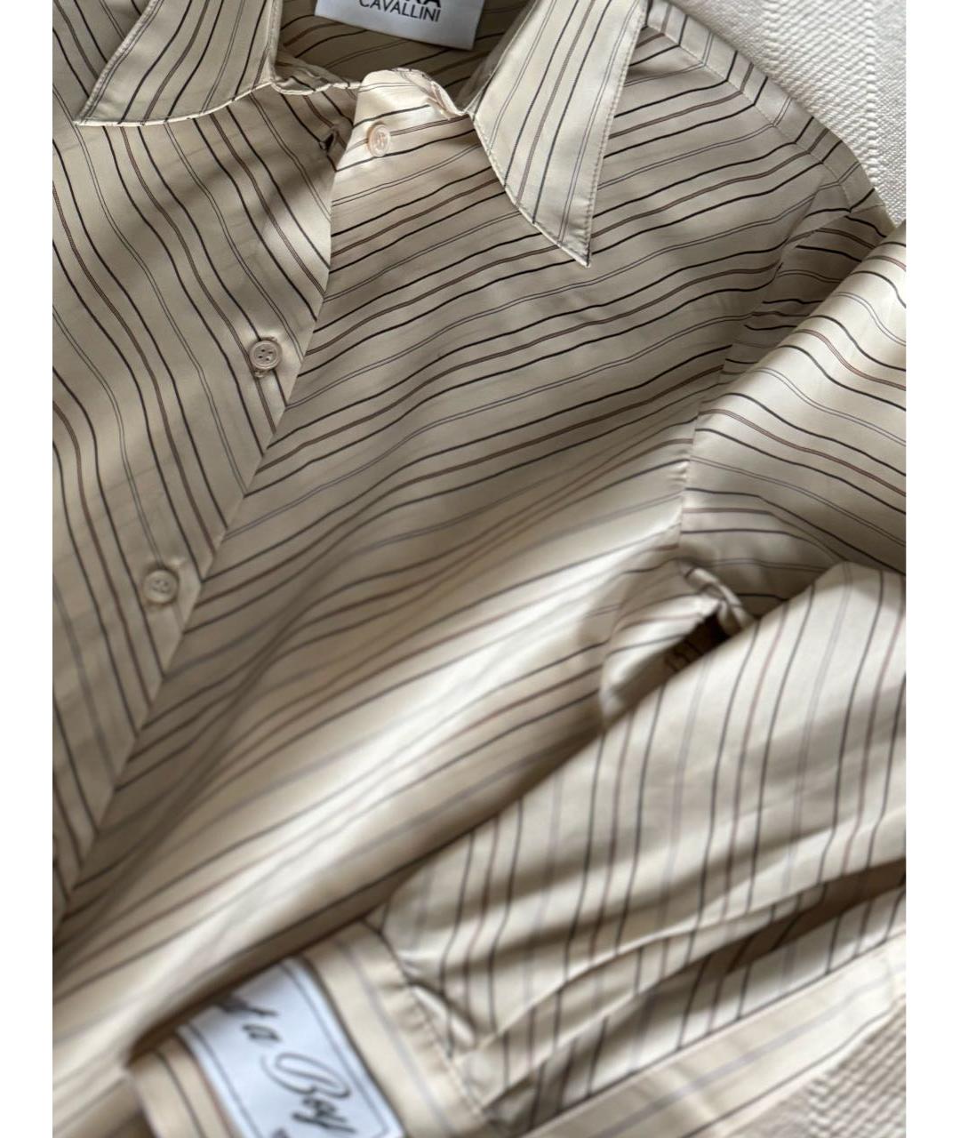 ERIKA CAVALLINI Бежевая вискозная рубашка, фото 7