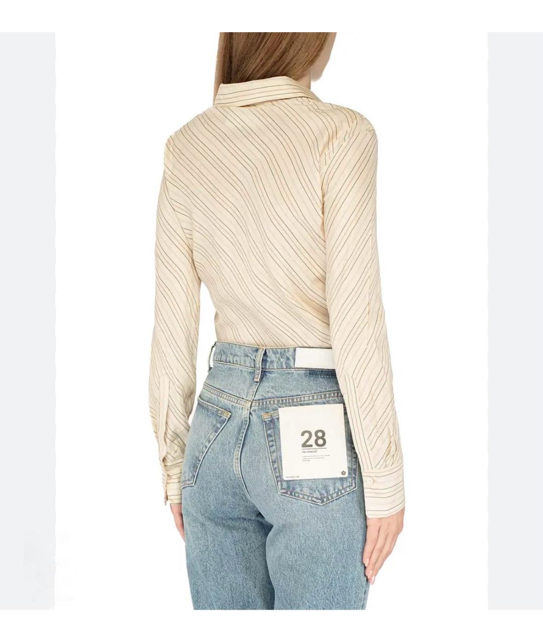 ERIKA CAVALLINI Бежевая вискозная рубашка, фото 3