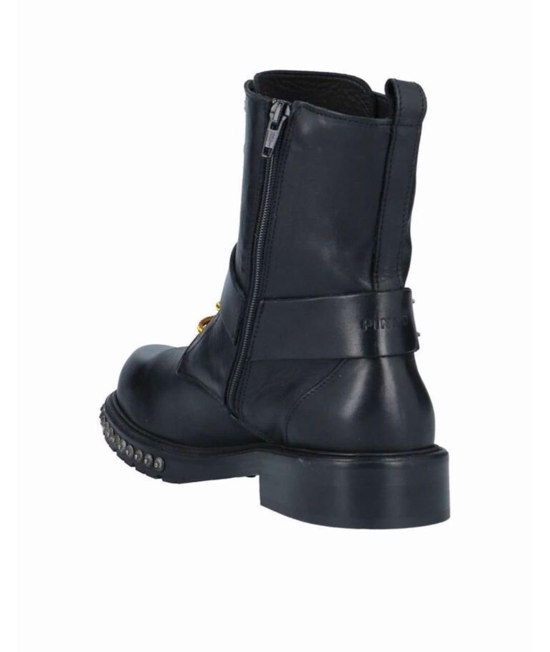 PINKO Черные кожаные ботинки, фото 4