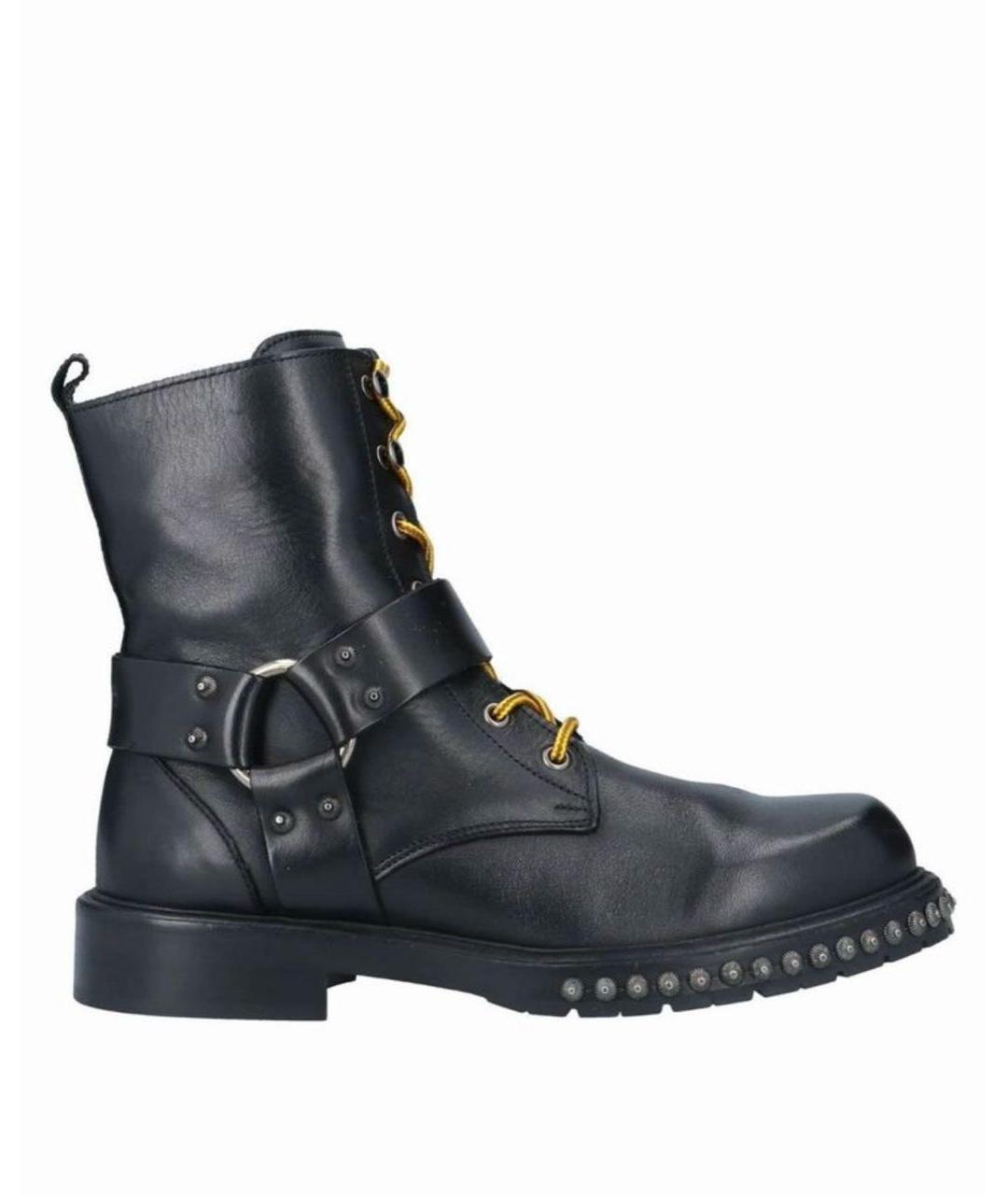 PINKO Черные кожаные ботинки, фото 6