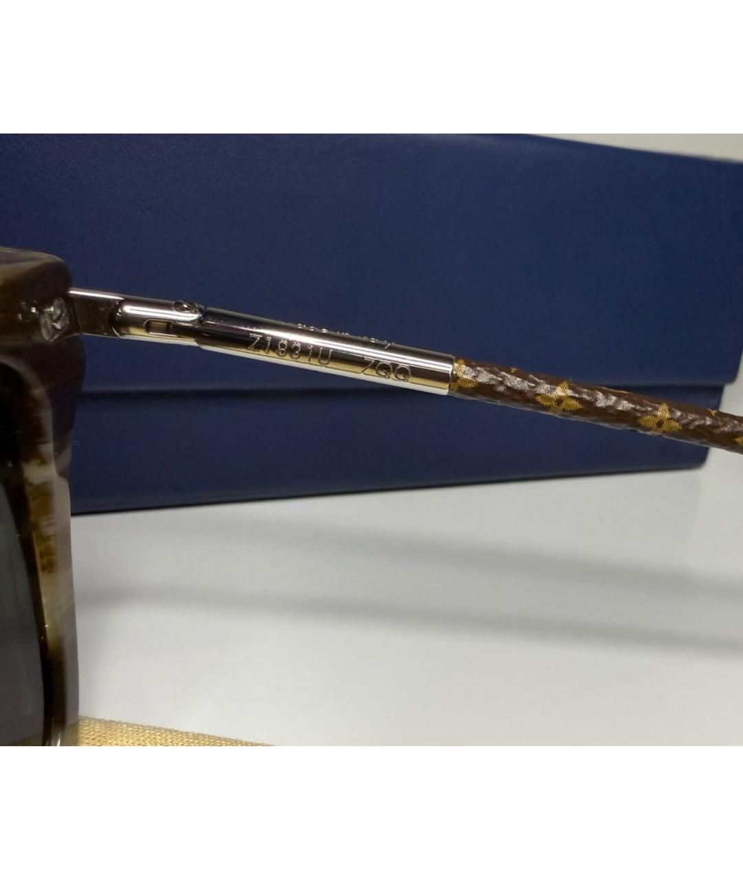 LOUIS VUITTON Коричневые пластиковые солнцезащитные очки, фото 5