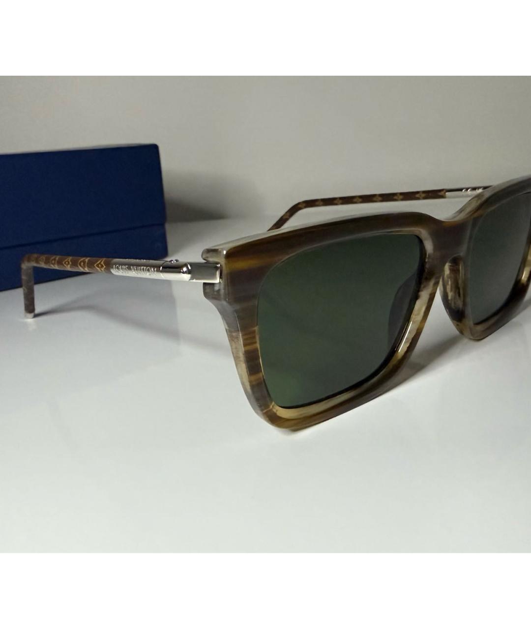LOUIS VUITTON Коричневые пластиковые солнцезащитные очки, фото 2