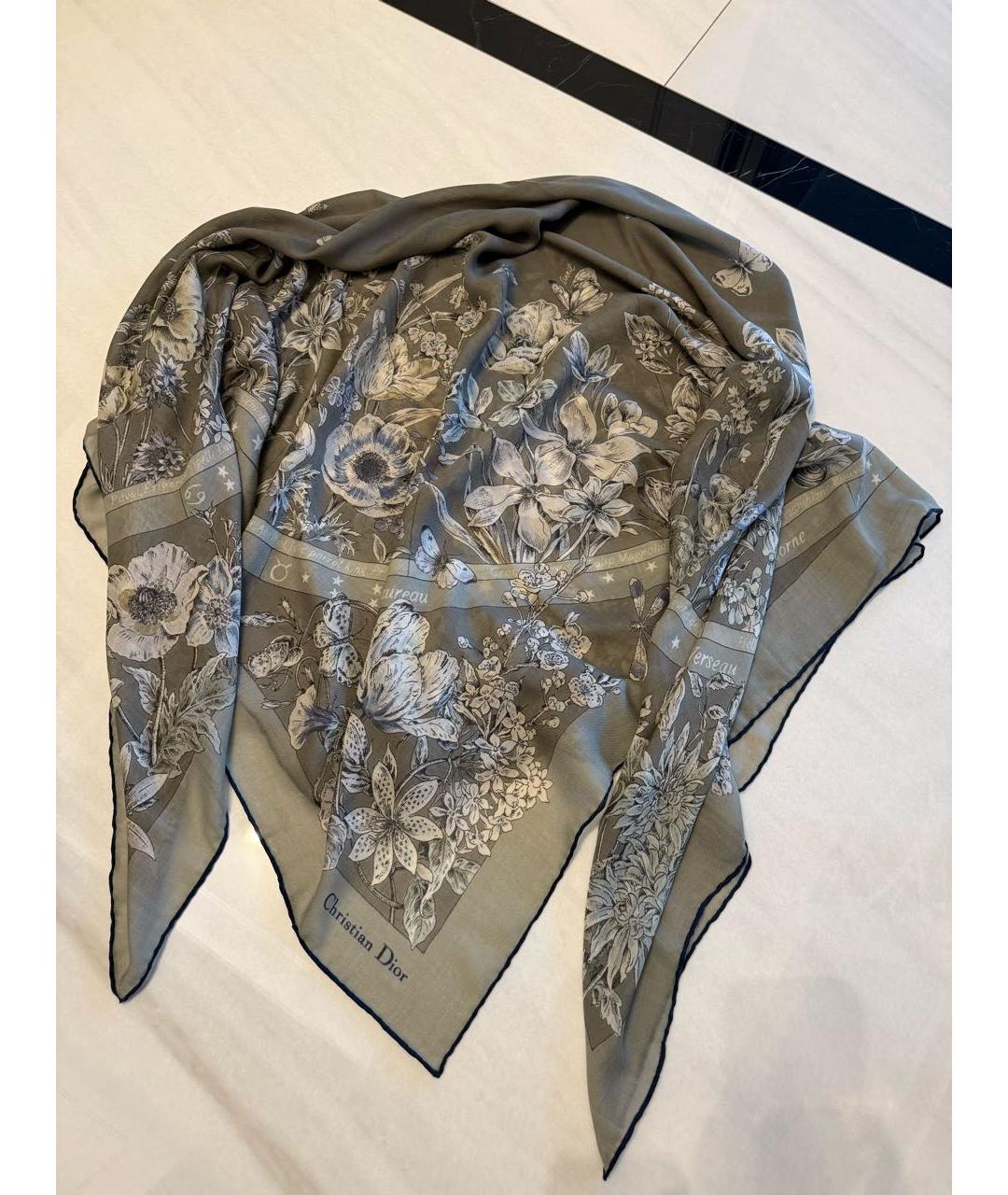 CHRISTIAN DIOR Мульти кашемировый платок, фото 2