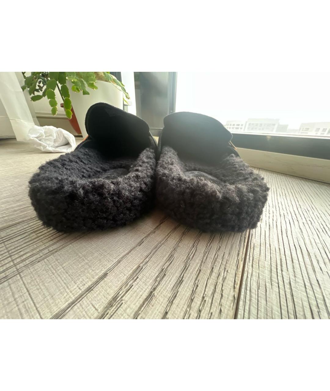 TORY BURCH Черные нубуковые мюли, фото 4