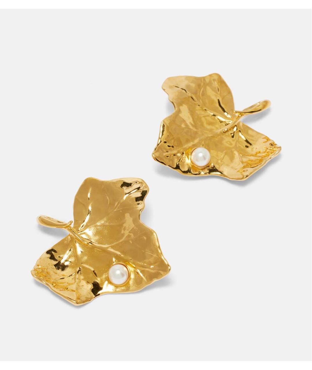 OSCAR DE LA RENTA Золотые металлические серьги, фото 2