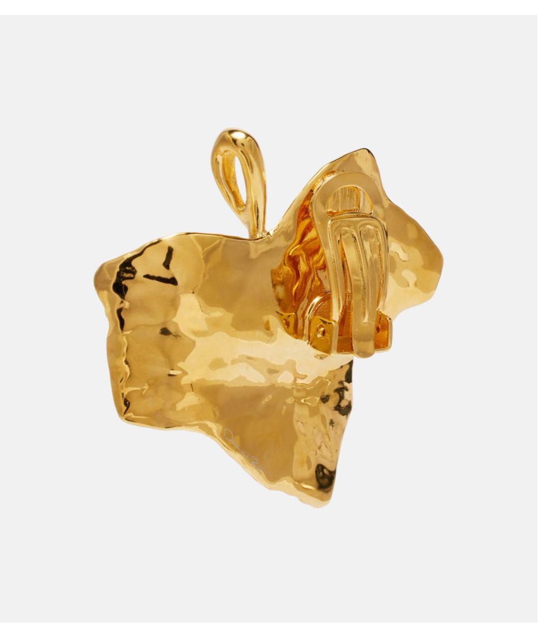 OSCAR DE LA RENTA Золотые металлические серьги, фото 4