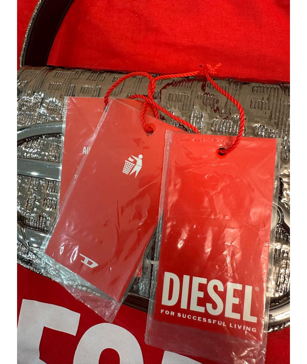 DIESEL Коричневая кожаная сумка через плечо, фото 5