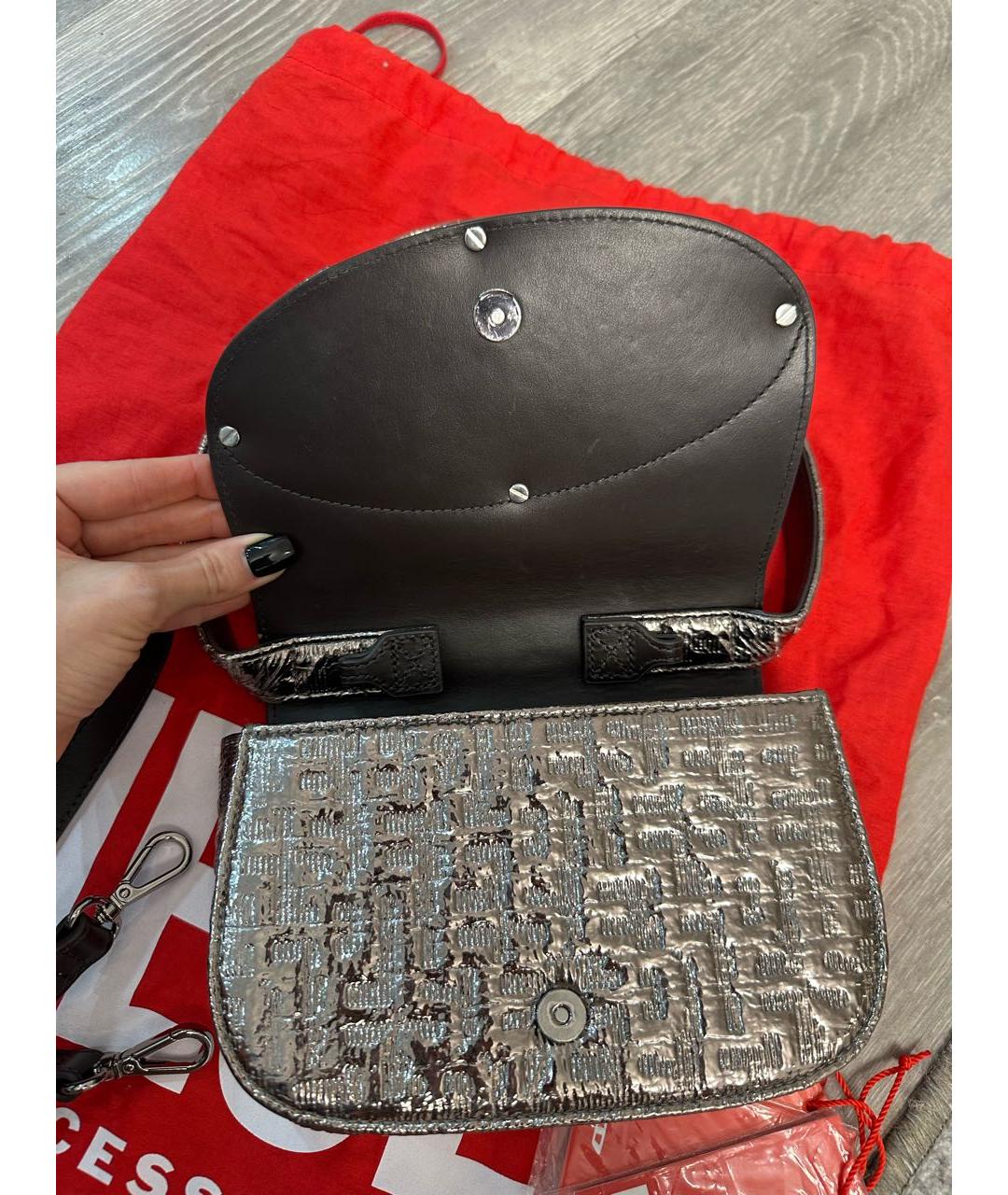 DIESEL Коричневая кожаная сумка через плечо, фото 7