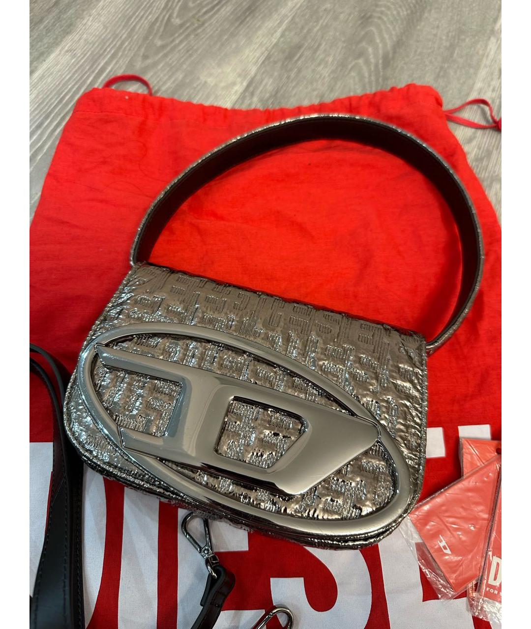 DIESEL Коричневая кожаная сумка через плечо, фото 9