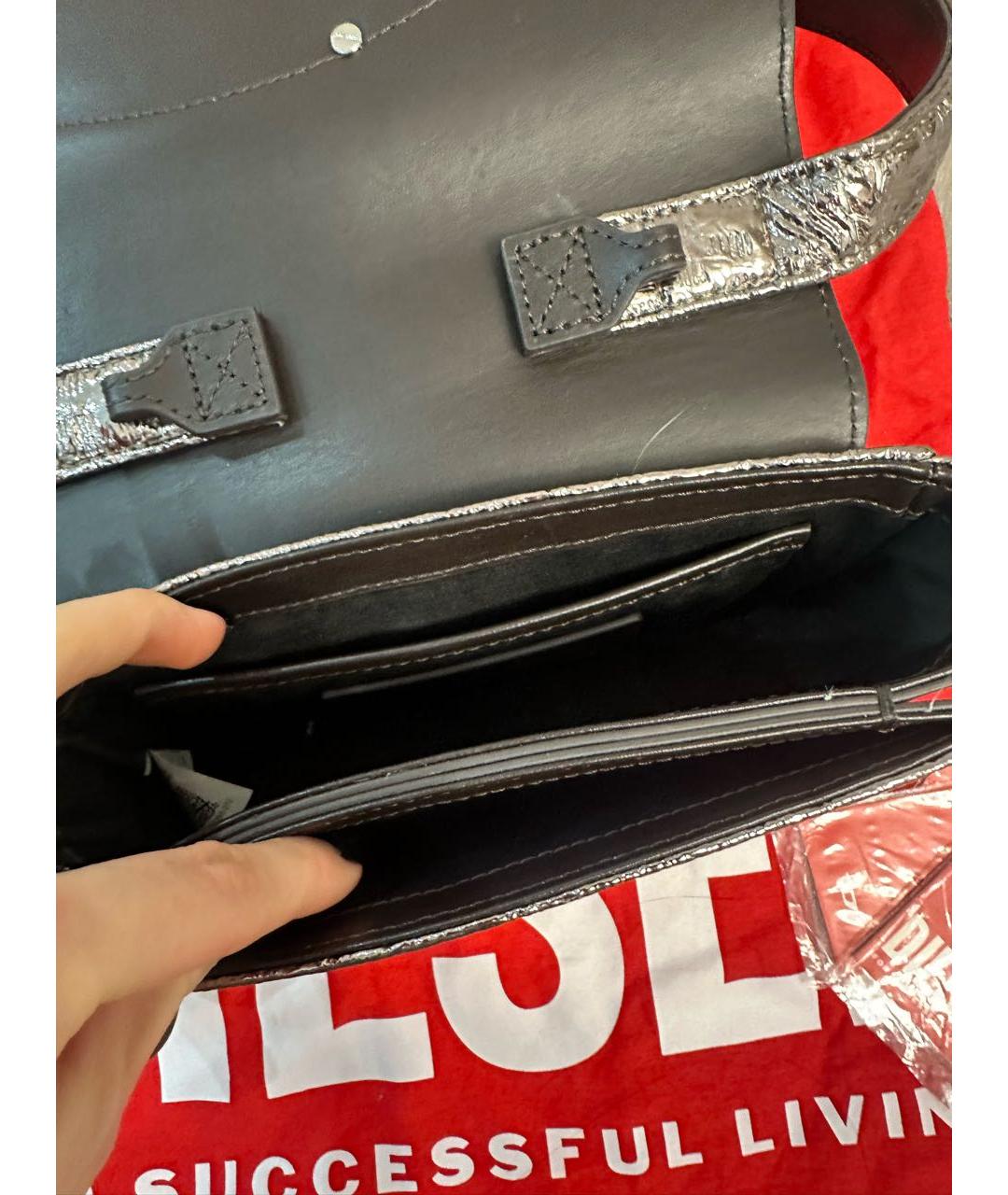 DIESEL Коричневая кожаная сумка через плечо, фото 4