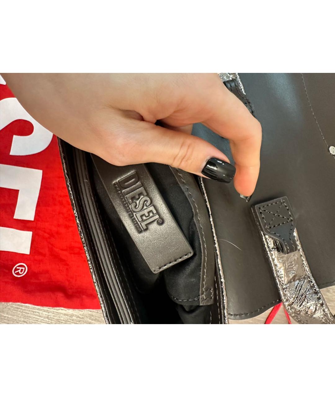 DIESEL Коричневая кожаная сумка через плечо, фото 6