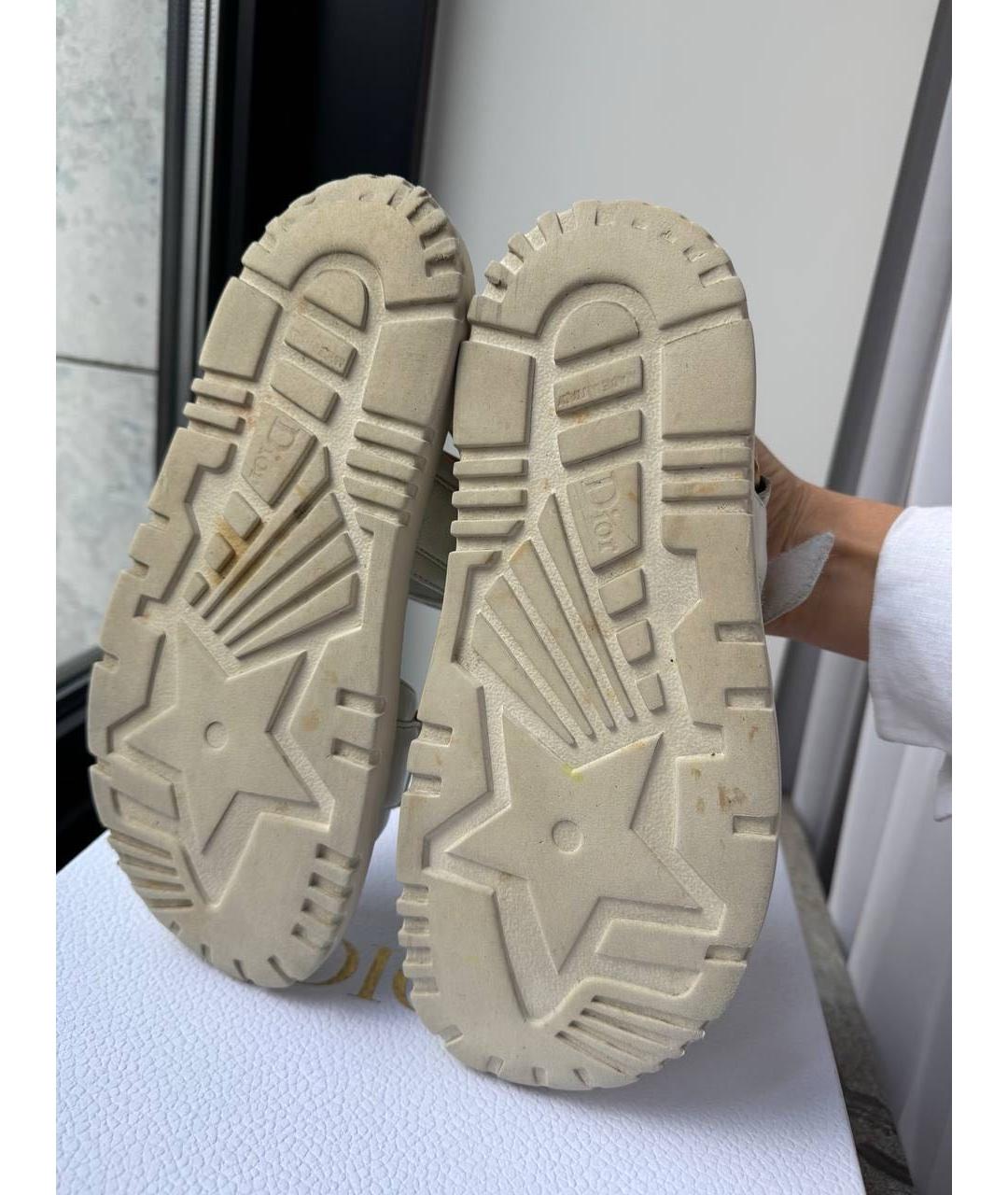 CHRISTIAN DIOR Белые кожаные сандалии, фото 5