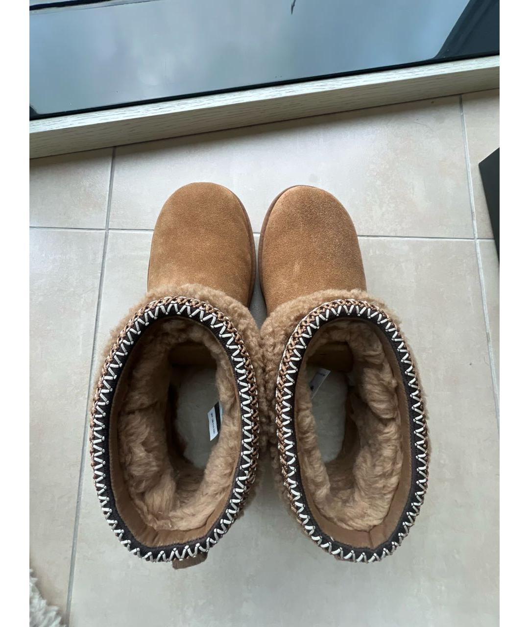 UGG AUSTRALIA Коричневые нубуковые ботинки, фото 3