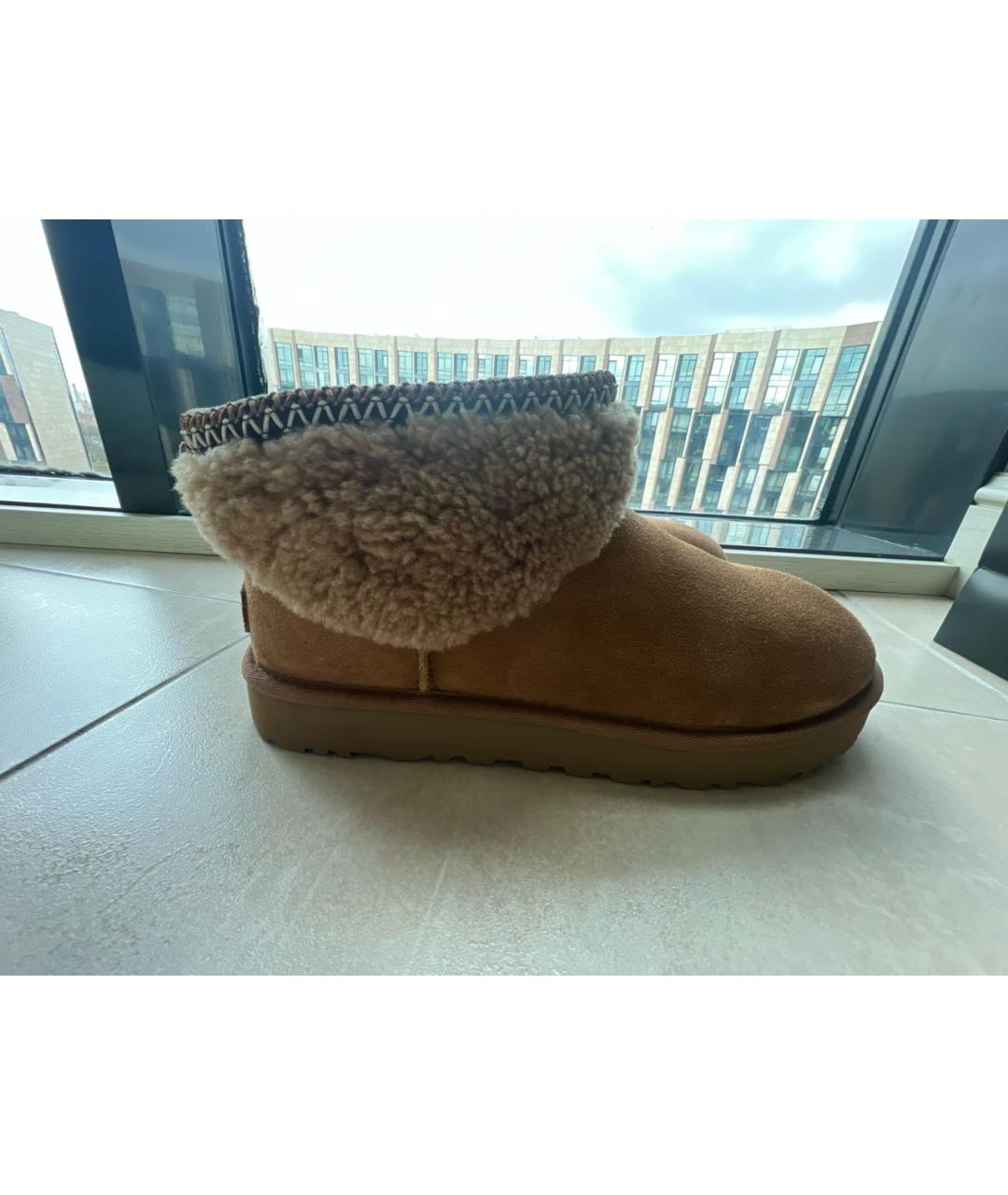 UGG AUSTRALIA Коричневые нубуковые ботинки, фото 8