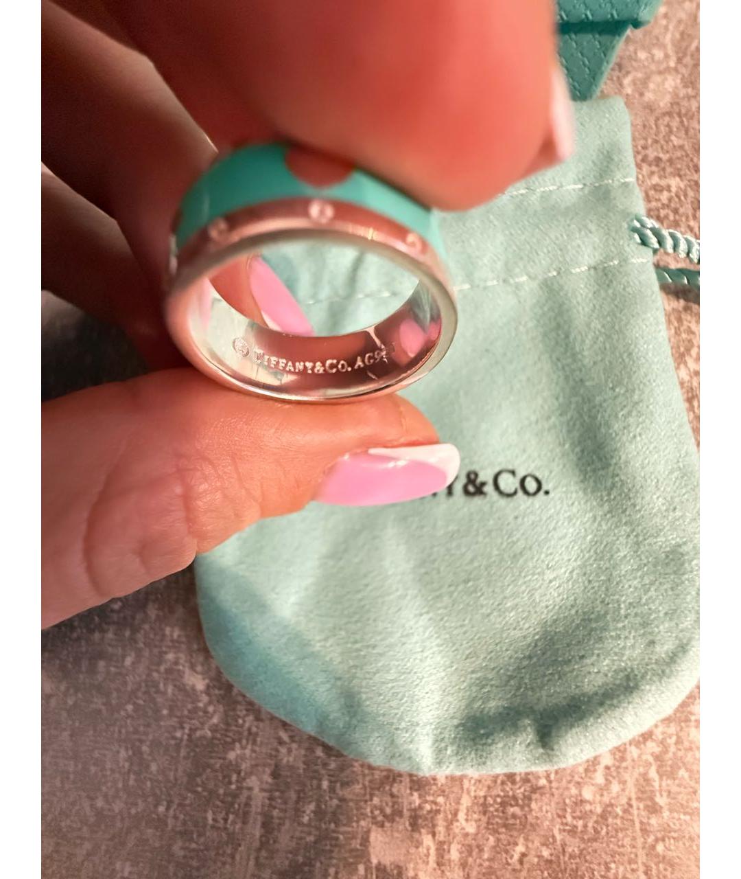 TIFFANY&CO Бирюзовое серебряное кольцо, фото 3