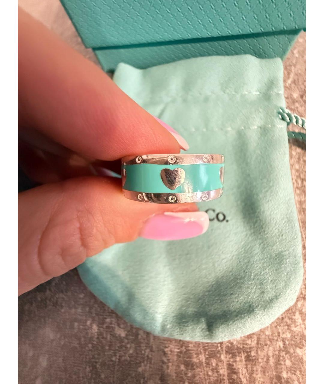 TIFFANY&CO Бирюзовое серебряное кольцо, фото 4