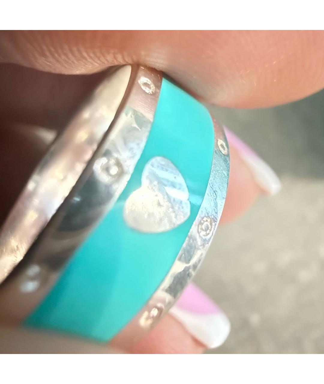 TIFFANY&CO Бирюзовое серебряное кольцо, фото 7