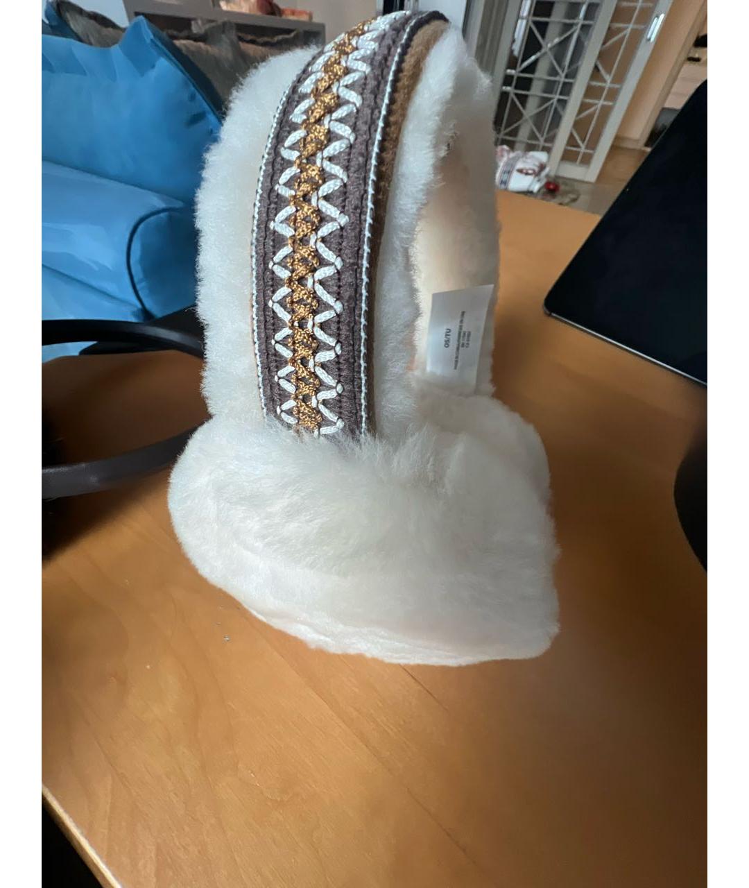 UGG AUSTRALIA Бежевые шерстяные наушники, фото 2