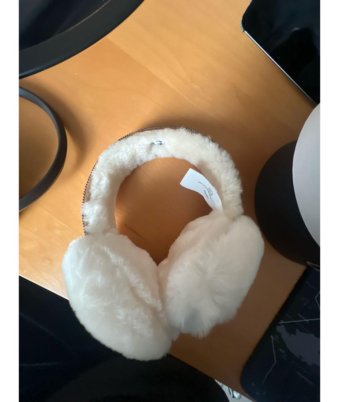 UGG AUSTRALIA Бежевые шерстяные наушники, фото 5