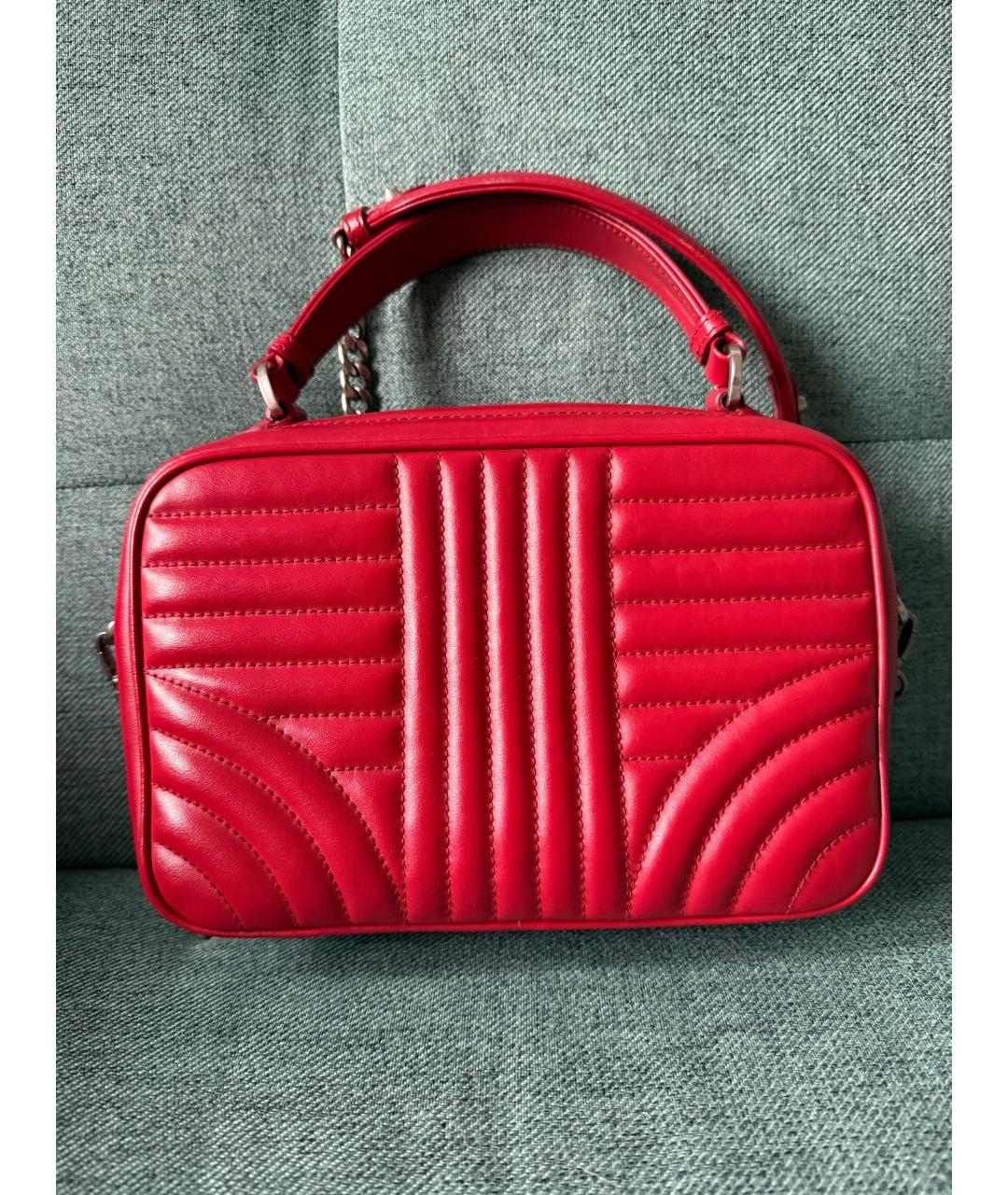 PRADA Красная кожаная сумка через плечо, фото 2