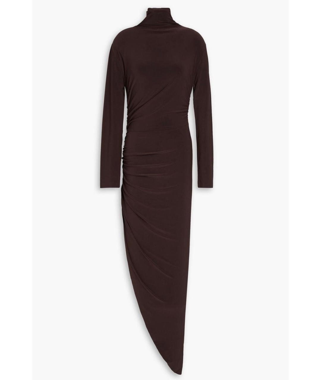 NORMA KAMALI Коричневое коктейльное платье, фото 4