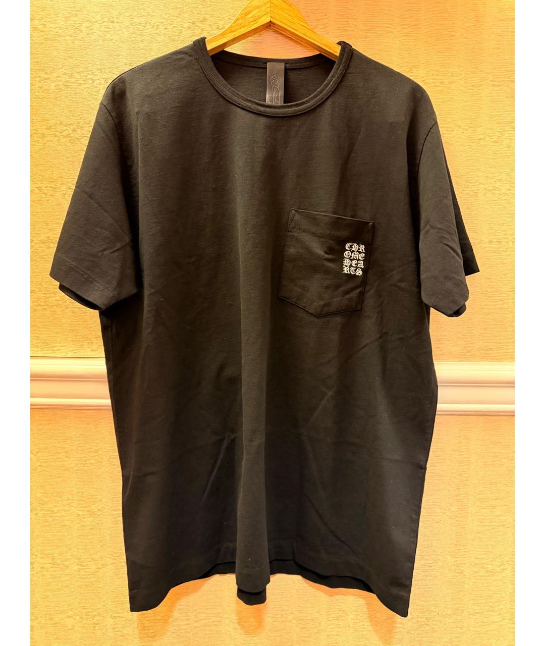 CHROME HEARTS Черная хлопковая футболка, фото 3