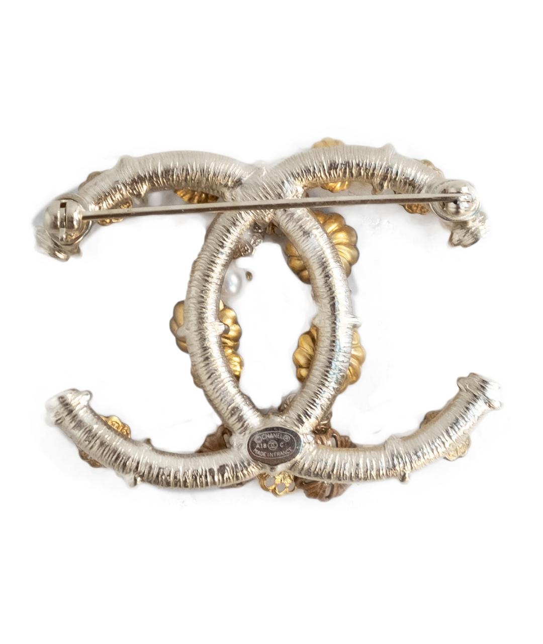 CHANEL Золотая металлическая булавка / брошь, фото 2