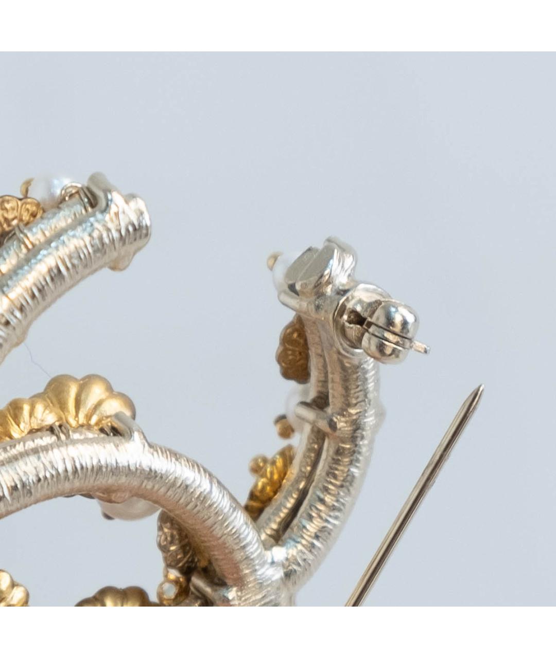 CHANEL Золотая металлическая булавка / брошь, фото 3