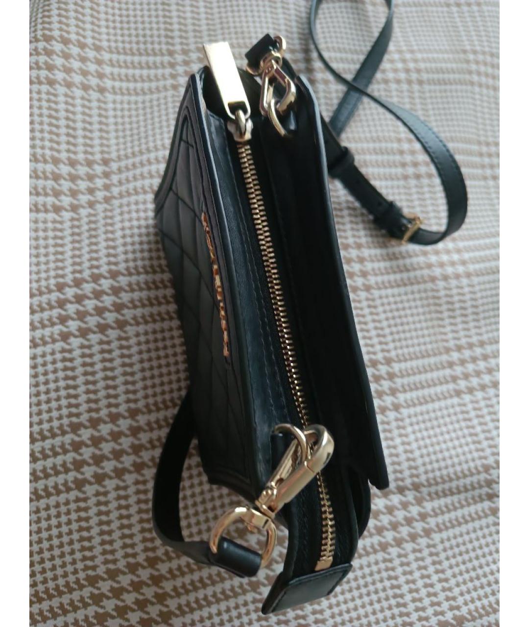 MICHAEL KORS Черная кожаная сумка через плечо, фото 3