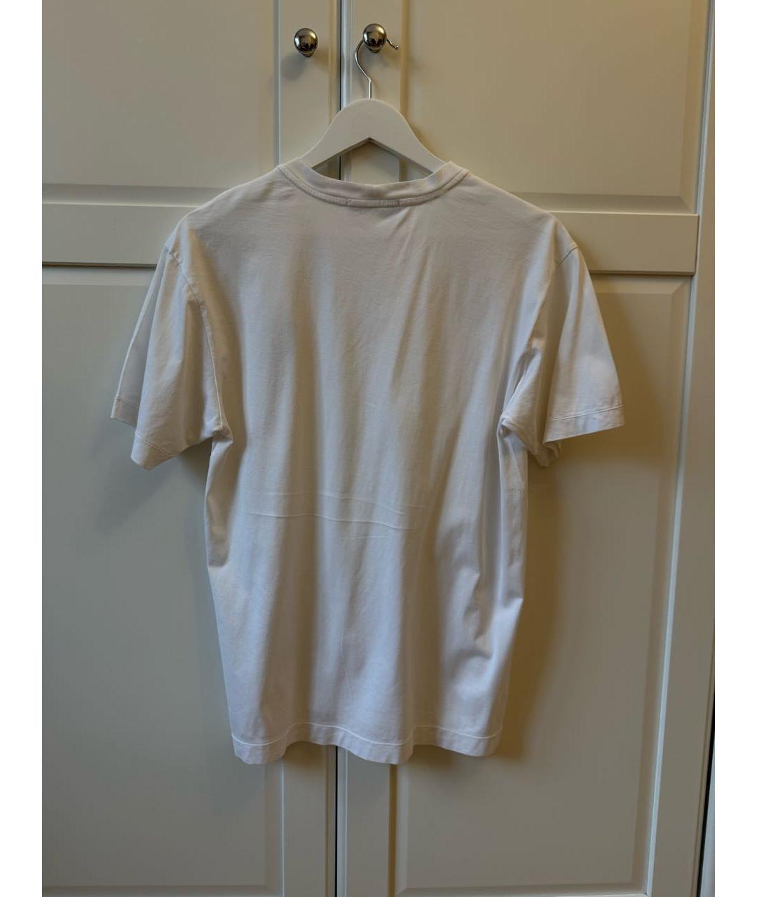 STONE ISLAND Белая хлопковая футболка, фото 2