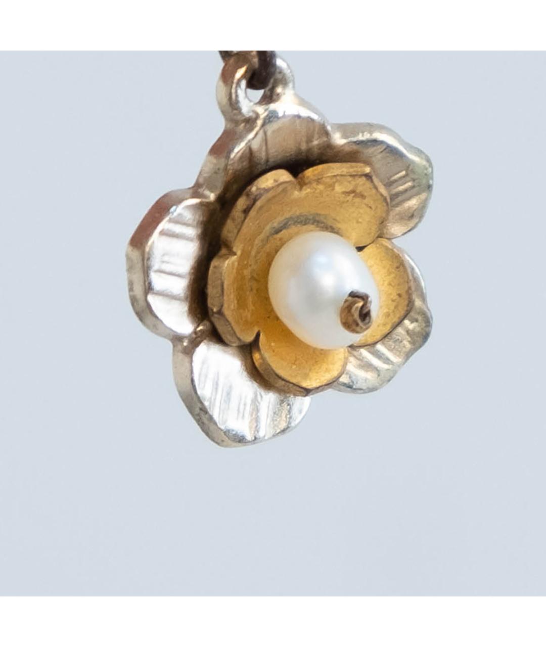 CHANEL Золотые металлические серьги, фото 3