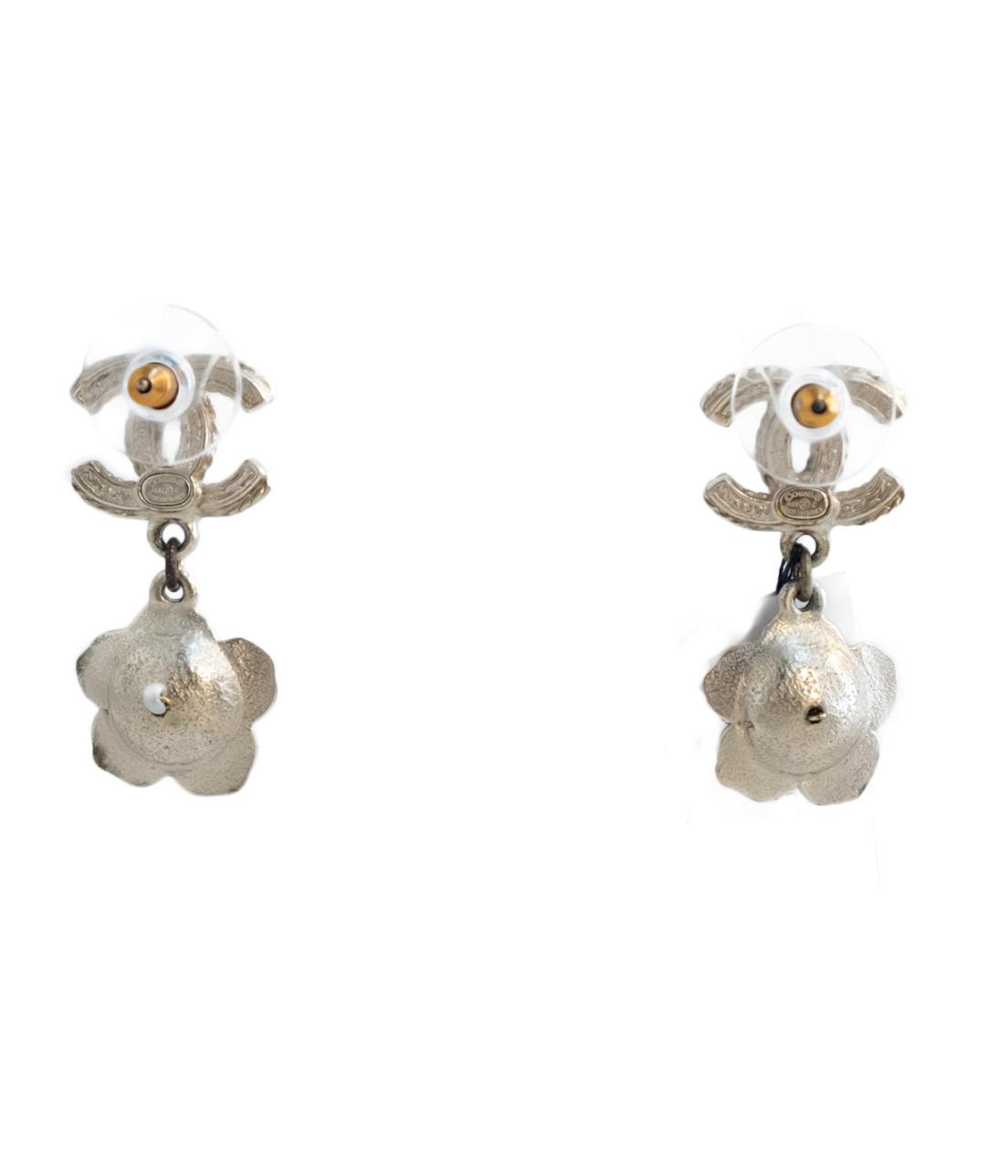 CHANEL Золотые металлические серьги, фото 2