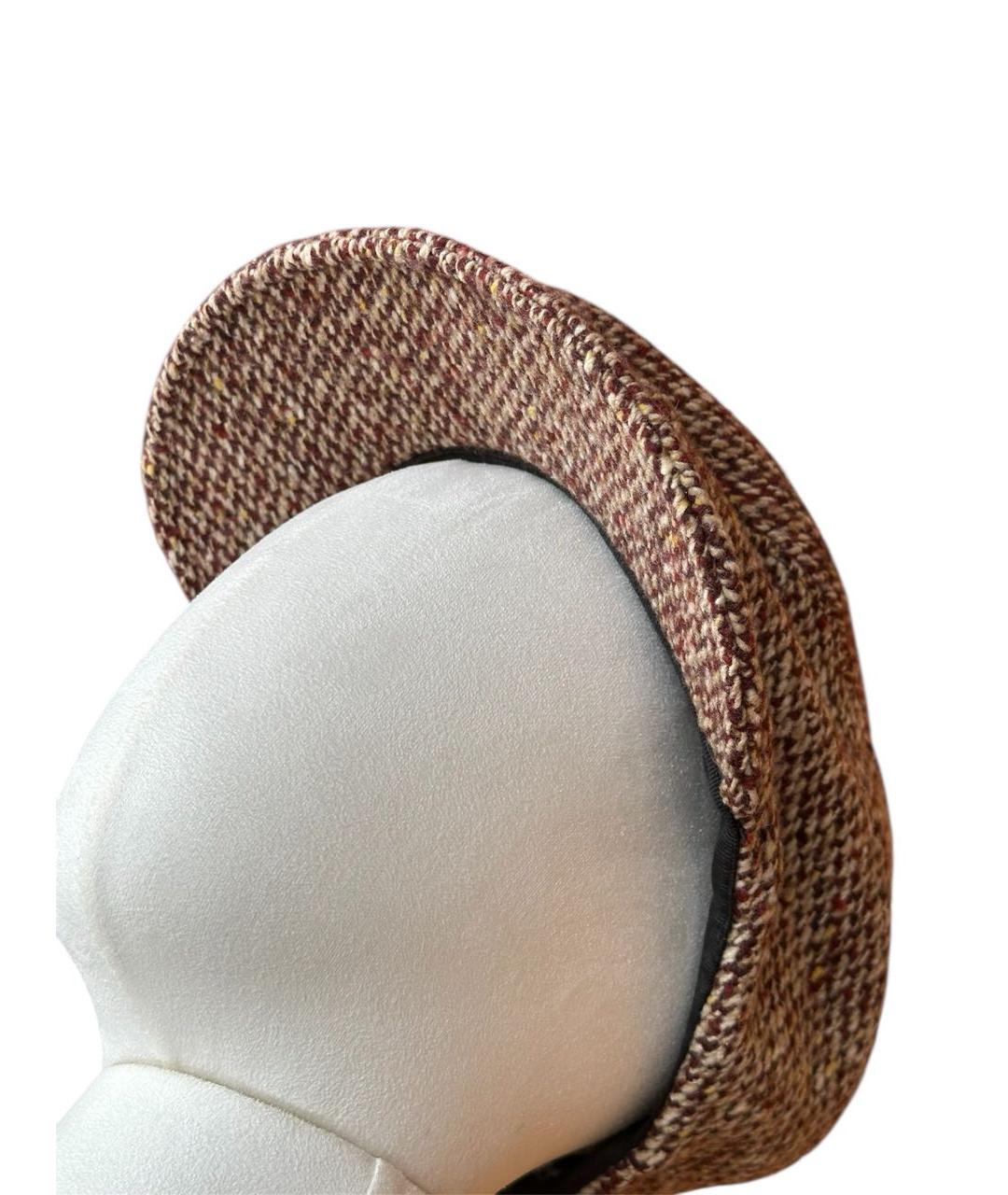 DOLCE&GABBANA Коричневая шерстяная кепка, фото 4