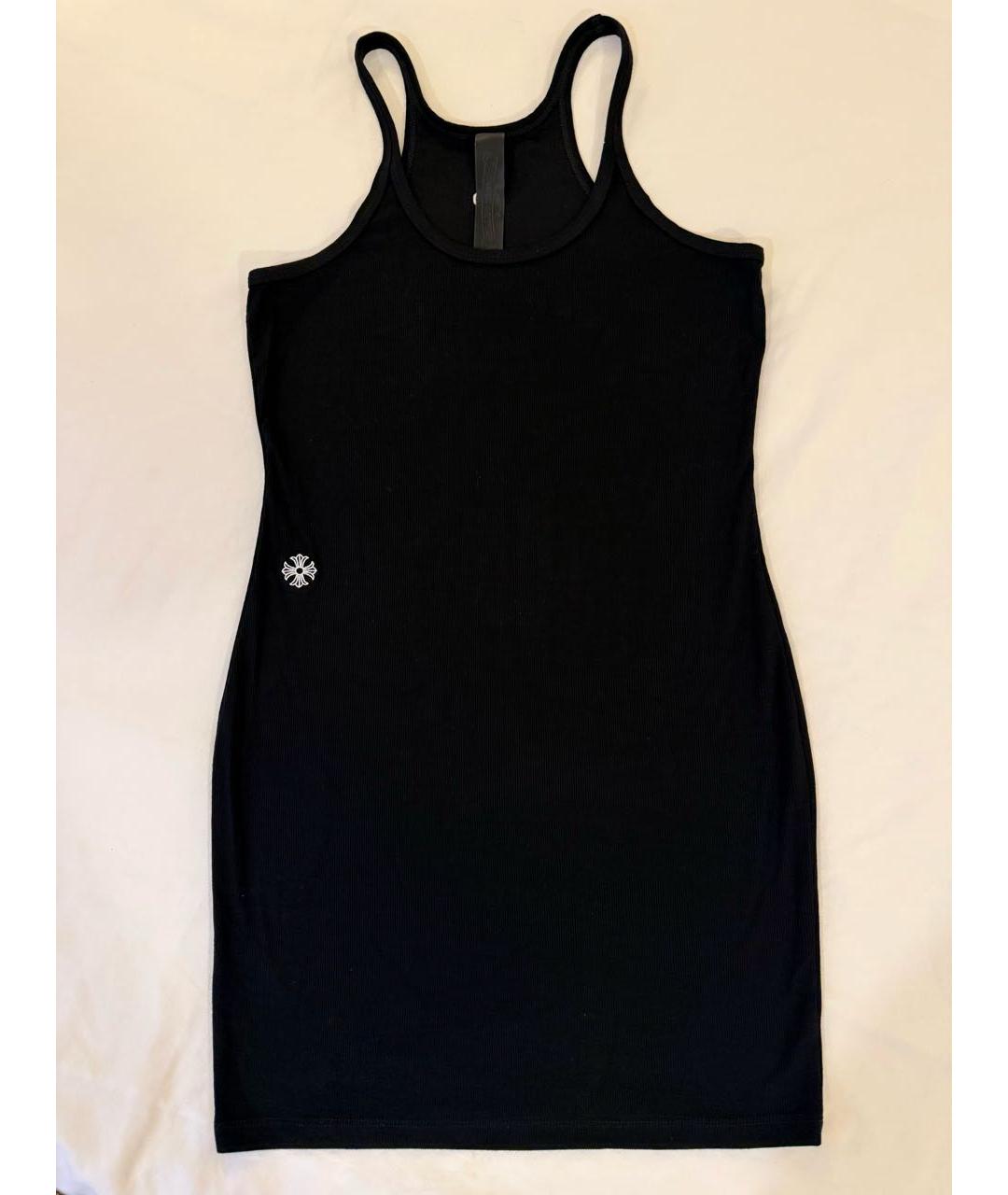 CHROME HEARTS Черное вискозное повседневное платье, фото 3