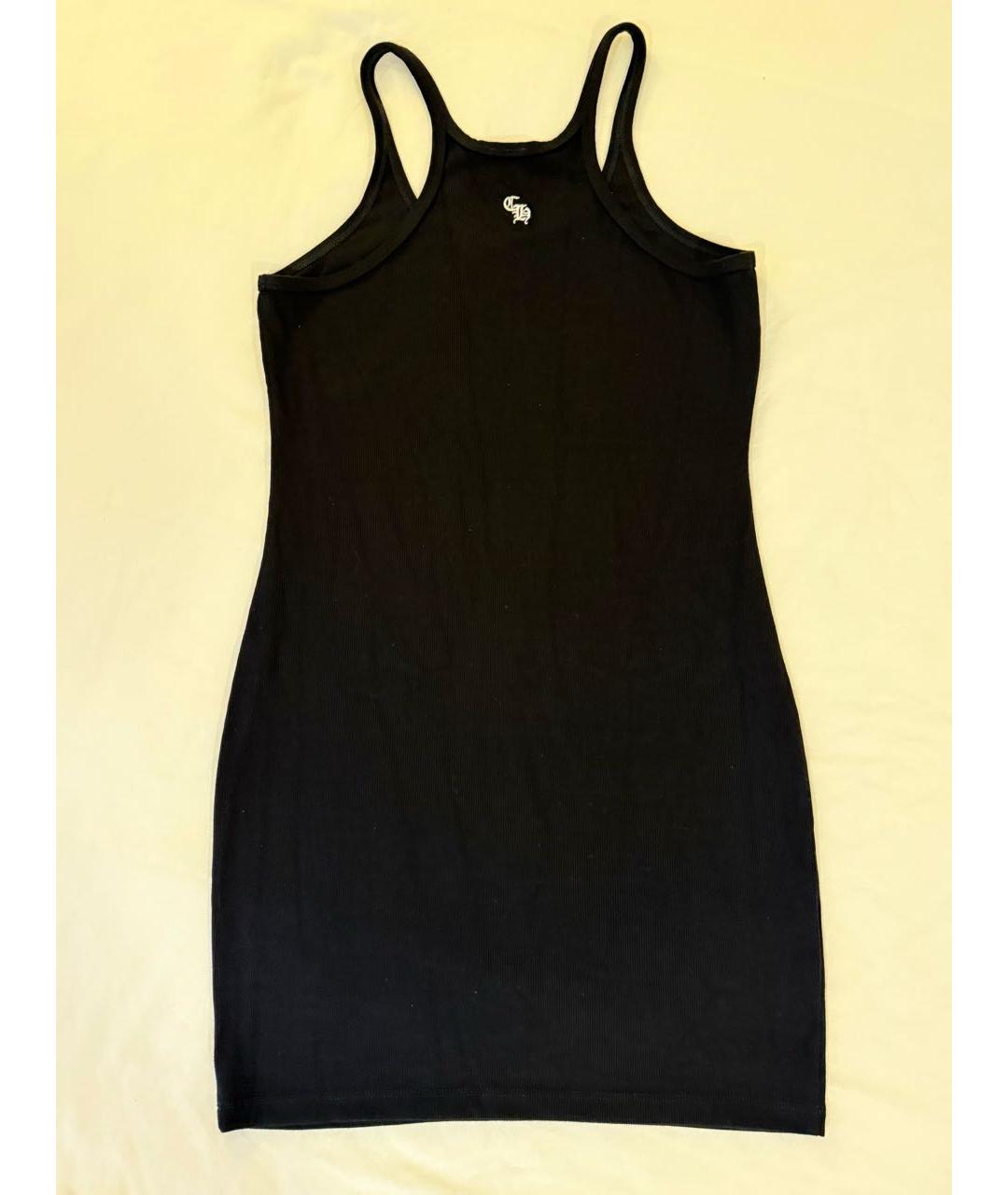 CHROME HEARTS Черное вискозное повседневное платье, фото 2