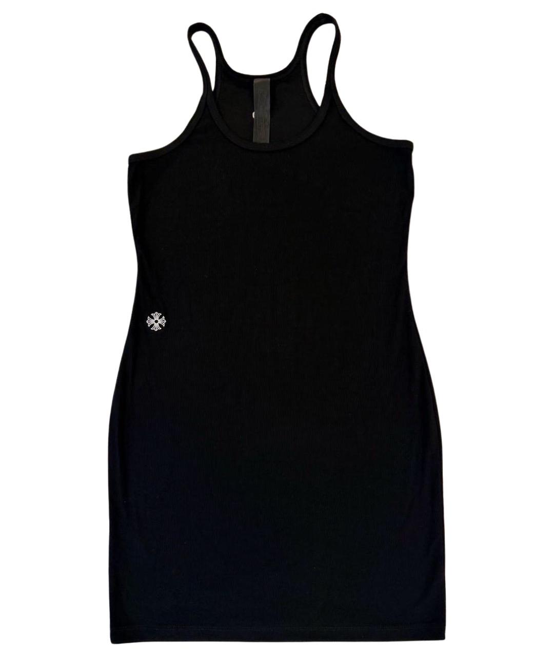 CHROME HEARTS Черное вискозное повседневное платье, фото 1