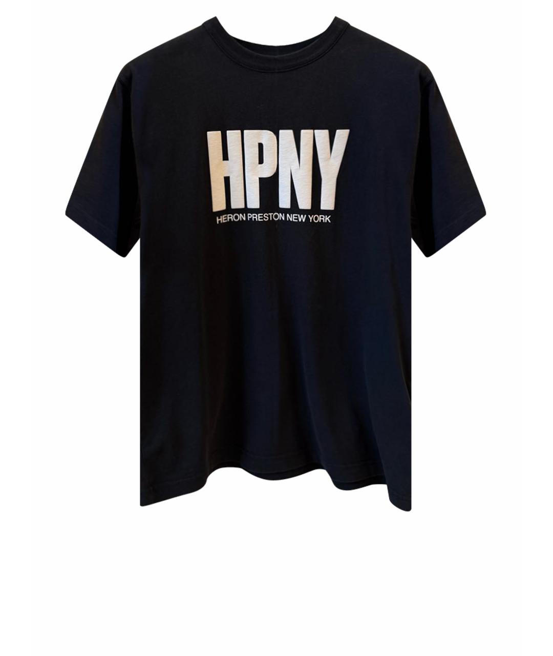 HERON PRESTON Черная хлопковая футболка, фото 1