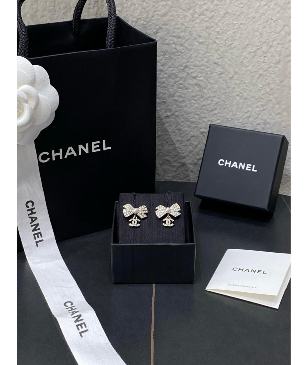 CHANEL Серебряные латунные серьги, фото 6