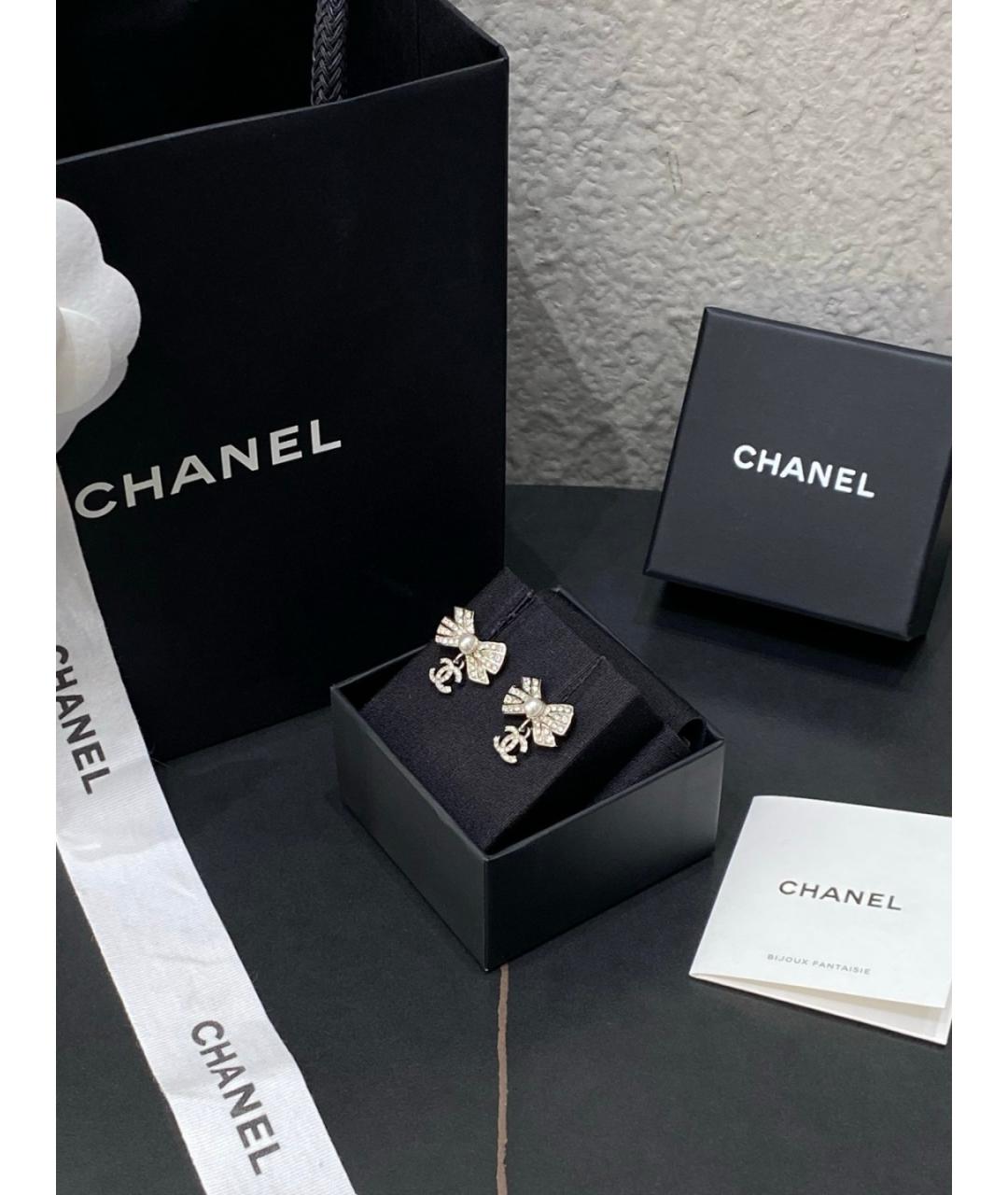 CHANEL Серебряные латунные серьги, фото 3