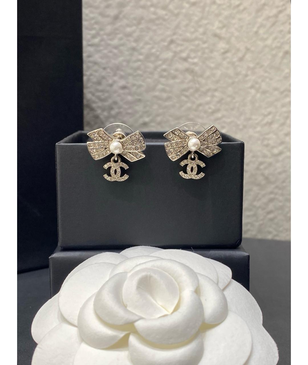 CHANEL Серебряные латунные серьги, фото 5